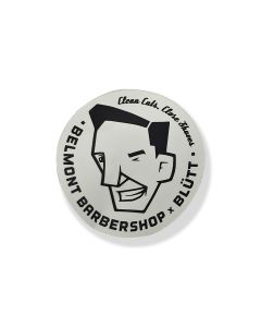 Belmont White Circle Sticker 